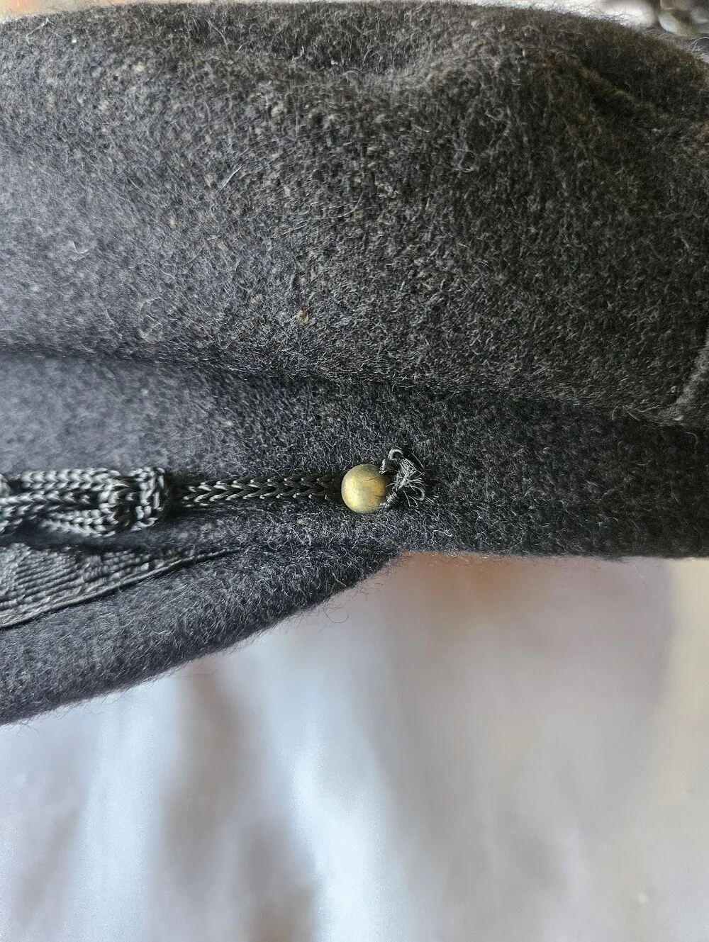 Vintage Black Wool Greek Fisherman’s Cap - Great Condition